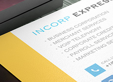 Logo and business cards for Incorp Express